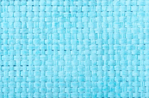 Mavi hasır arka plan. Dokuma rattan desen yakın çekim.