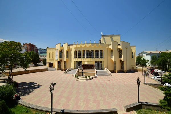 Panorama Del Verano Kumyk Música Drama Teatro Área Recreación Ciudad — Foto de Stock