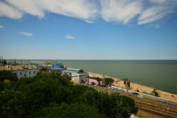 Makhachkala Republiken Dagestan Ryssland Juni 2018 Panorama Över Sommarstadens Strand — Stockfoto