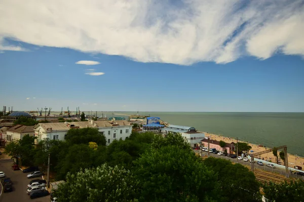 Makhachkala Republiken Dagestan Ryssland Juni 2018 Utsikt Över Kaspiska Havet — Stockfoto