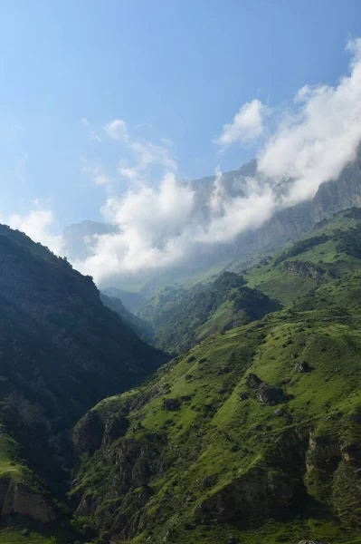 Utsikt Över Cherek Balkarian Gorge Kaukasus Bergen — Stockfoto