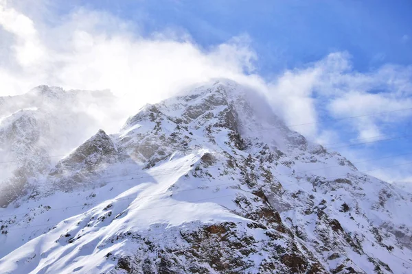 Vista Cresta Rocosa Desde Pie Del Monte Elbrus Valle Azau — Foto de Stock