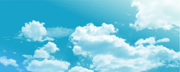 Langit Dan Clouds Vector Ilustrasi Latar Belakang Untuk Kartu Desain - Stok Vektor