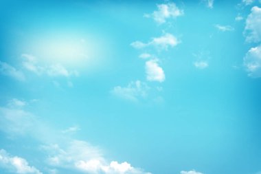 Gökyüzü ve bulutlar. Kartı, metin tasarım, arka plan yazdırma.