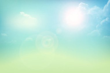 Gökyüzü ve bulutlar. Kartı, metin tasarım, arka plan yazdırma.