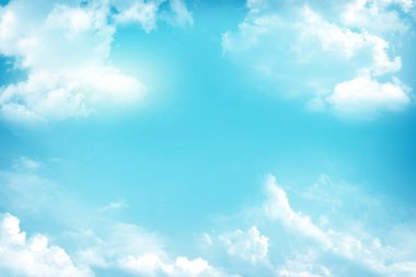 Gökyüzü ve bulutlar. Kartı, metin tasarım, arka plan yazdırma.