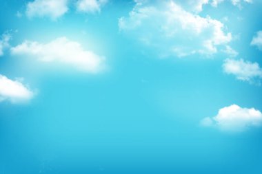 Gökyüzü ve bulutlar. Kartı, metin tasarım, arka plan yazdırma.