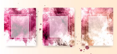 sulu boya parlak el kartı, metin tasarımı için vektör kağıt doku arka plan çekilmiş