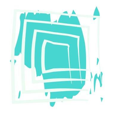 Soyut sanat el boya beyaz arka plan üzerinde