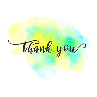 sulu boya leke üzerinde yazıt teşekkür ederim. EPS 10