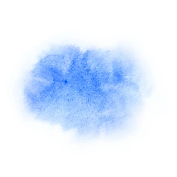 Blauw blauw aquarel spot op witte achtergrond. — Stockvector