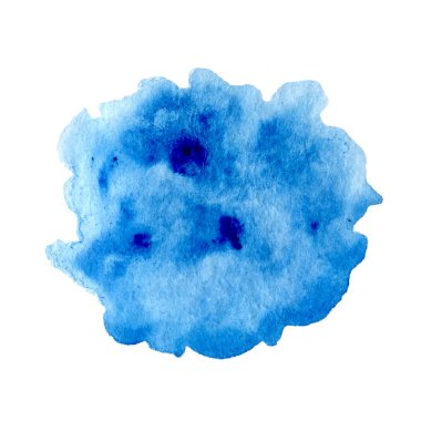 Beyaz arka planda mavi mavi suluboya nokta.