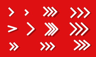 Düz vektör navigasyon sembolü. Ok vektör ütonu.