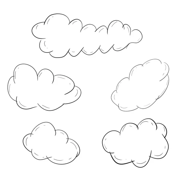 Nowoczesne chmury skandynawskie dzieci wydrukować, świetny design do wszelkich celów — Wektor stockowy