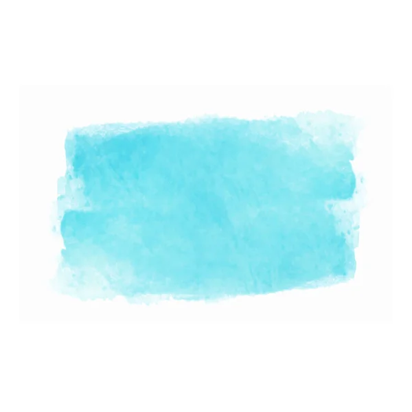 Blå akvarell fläck på vit bakgrund. Vektor illustration. — Stock vektor