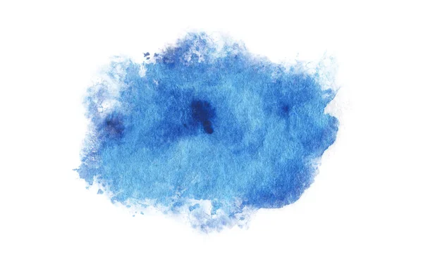 Μπλε χρώμα νερού φόντο λεκέ σε αφηρημένο στυλ σε πολύχρωμο φόντο. Απομονωμένα σε λευκό φόντο — Φωτογραφία Αρχείου