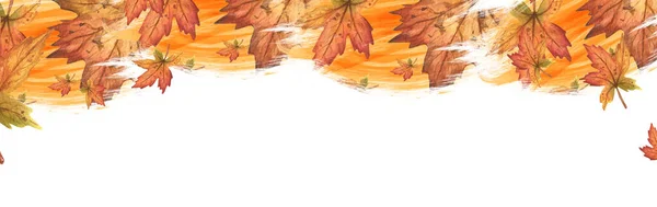 Fondo Acuarela Otoño Ilustración Arte Papel Sobre Fondo Amarillo Papel — Foto de Stock