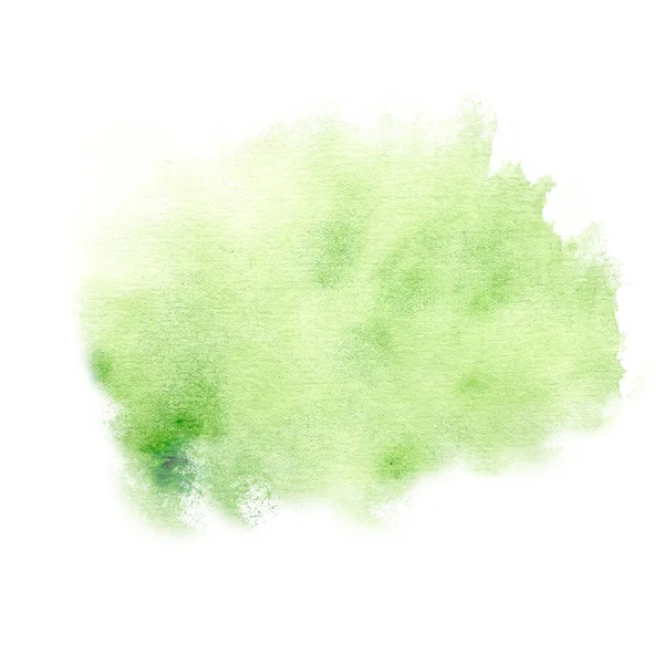 摘要绿色水彩画 手绘水彩画 — 图库照片