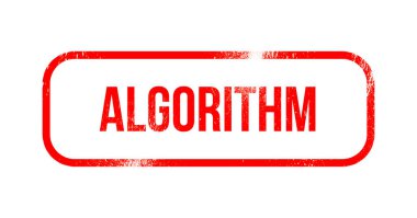 Algoritma - kırmızı grunge lastikler, damga