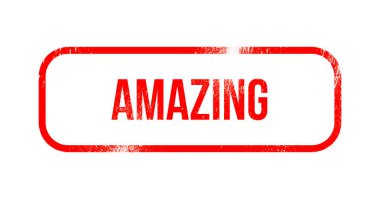 Amazing - kırmızı grunge lastikler, damga