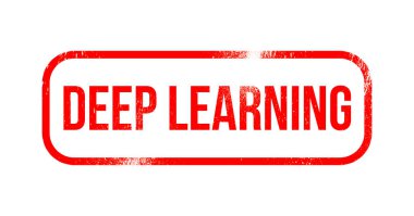 Derin öğrenme - kırmızı grunge lastikler, damga