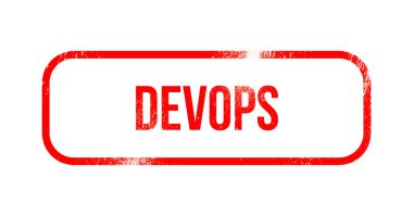 DevOps - kırmızı grunge lastikler, damga