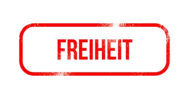 Freiheit - kırmızı grunge lastikler, damga