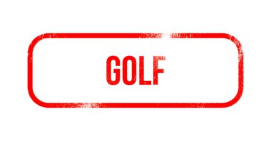 Golf - kırmızı grunge lastikler, damga