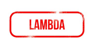 Lambda - kırmızı grunge lastikler, damga