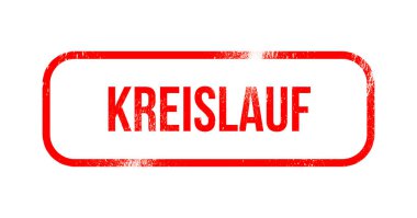 Kreislauf - Kırmızı grunge lastik, damga