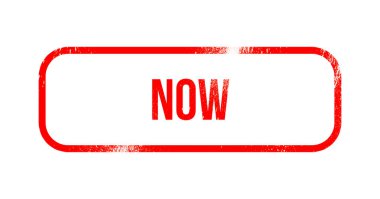 Şimdi - kırmızı grunge lastikler, damga