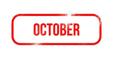 Ekim - kırmızı grunge lastikler, damga