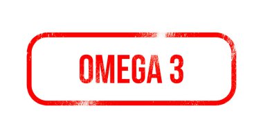 Omega 3 - kırmızı grunge lastikler, damga