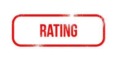 derecelendirme - kırmızı grunge lastik damgası