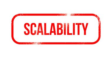 Ölçeklenebilirlik - kırmızı grunge lastikler, damga