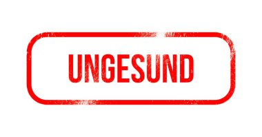 Ungesund - kırmızı grunge lastikler, damga