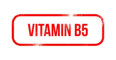 Vitamin B5 - kırmızı grunge lastikler, damga
