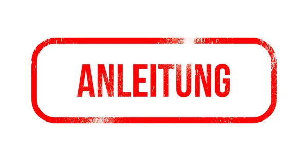 Anleitung Rood Grunge Rubber Stempel — Stockfoto