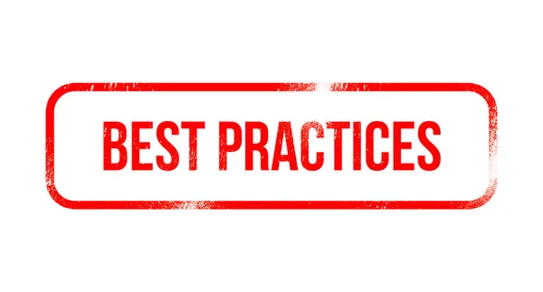 Best Practices Roter Grunge Gummi Stempel — Stockfoto
