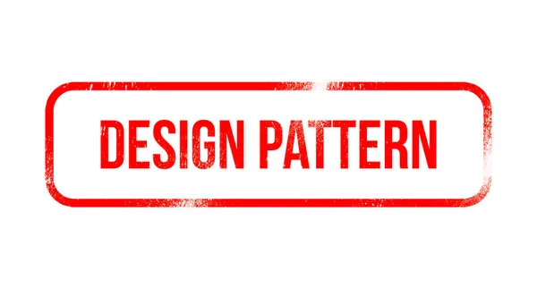 Design Pattern Red Grunge Rubber Stamp — Stock Photo, Image