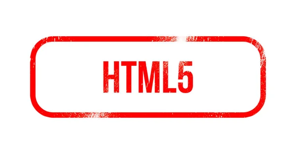 Html5 の赤いグランジ スタンプ — ストック写真