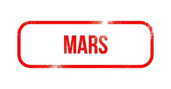 Mars Červená Grunge Gumy Razítko — Stock fotografie