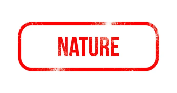 Nature Red Grunge Rubber Stamp — Stock Photo, Image