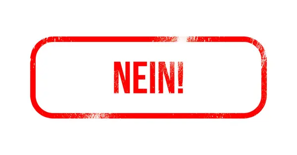 Nein Red Grunge Rubber Stamp — Stock Photo, Image