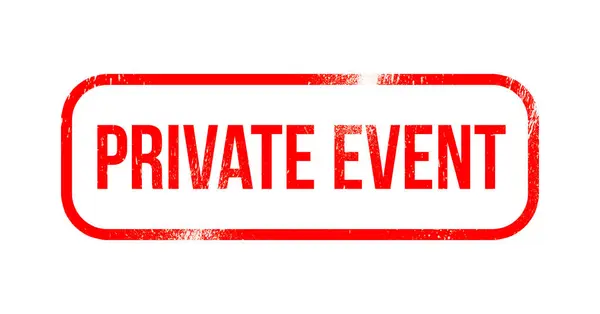 Private Event Red Grunge Rubber Stamp — Stock Photo, Image