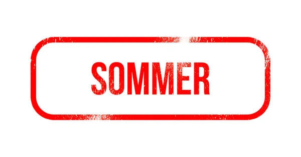 Sommer Red Grunge Rubber Stamp — Stock Photo, Image