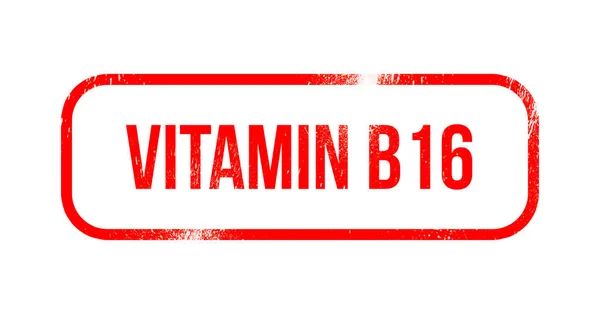 stock image Vitamin B16 - red grunge rubber, stamp