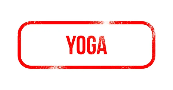 Yoga Goma Grunge Roja Sello — Foto de Stock
