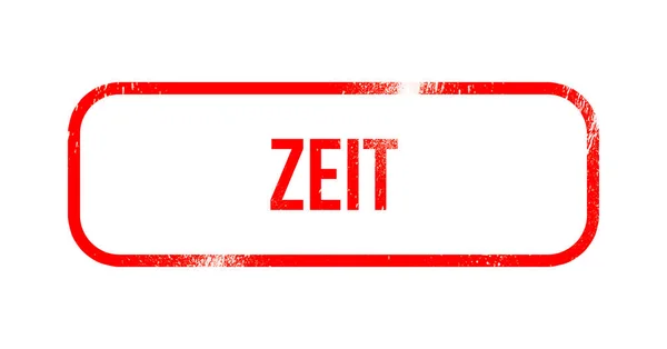 Zeit - rode grunge rubber, stempel — Stockfoto