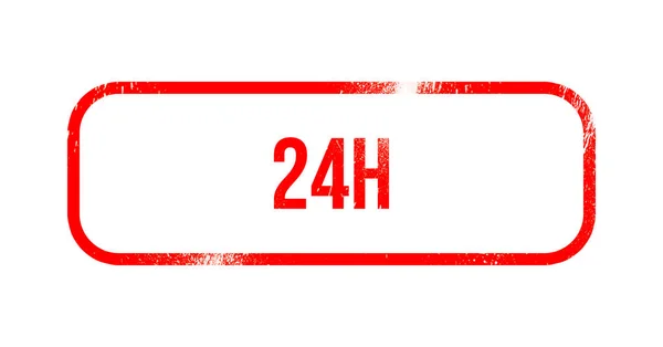 24h-红色垃圾橡胶, 邮票 — 图库照片